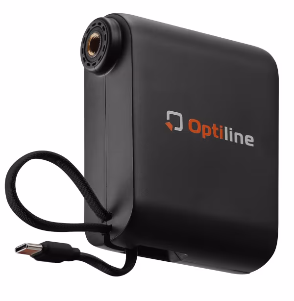 Optiline Aircore, mini compressore elettrico portatile compatibile con auto, moto, bici, palloni