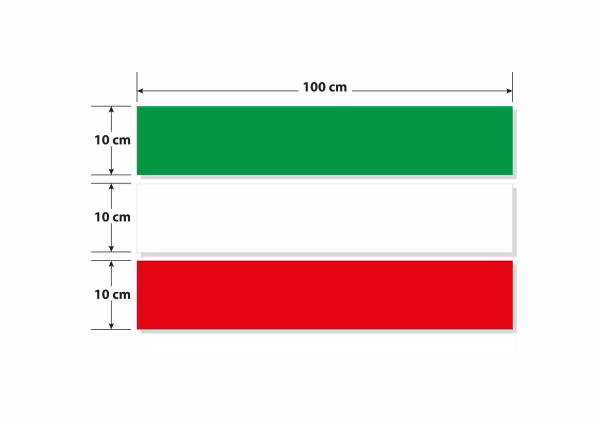 Lampa Sticky Maxi-Flag, fascia autoadesiva tricolore Italia - 100x10 cm