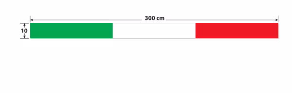 Lampa Sticky Maxi-Flag, fascia autoadesiva tricolore Italia - 100x10 cm