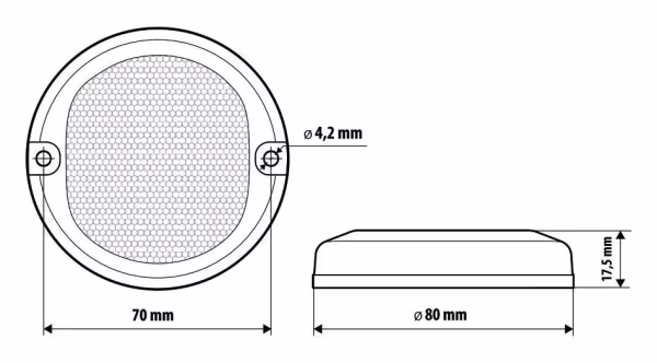 Lampa Luce ingombro - 4 Led - 12/24V