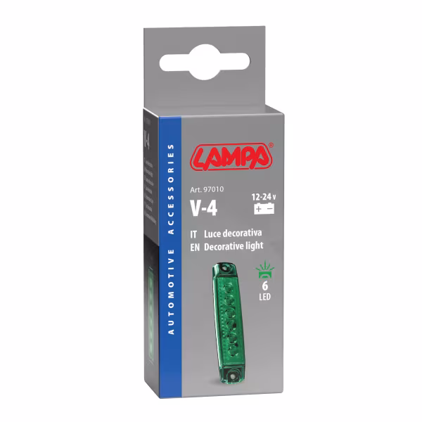 Lampa Luce decorativa - 6 Led - 12/24V - Verde