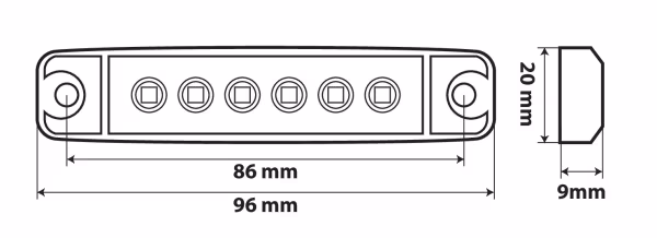 Lampa Luce decorativa - 6 Led - 12/24V - Verde