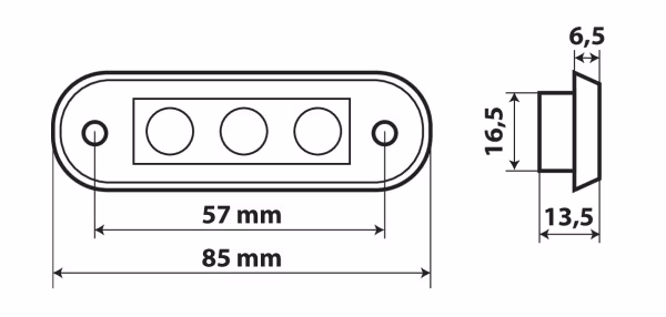 Lampa Set 20 pz, luce ingombro - 3 Led - 12/24V