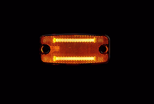 Lampa Luce ingombro con catarifrangente e staffa - 2 Led - 12/24V - Arancio
