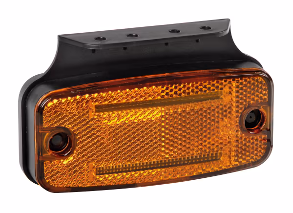 Lampa Luce ingombro con catarifrangente e staffa - 2 Led - 12/24V - Arancio