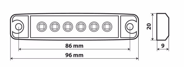 Lampa Set 20 pz, luce ingombro - 6 Led - 12/24V