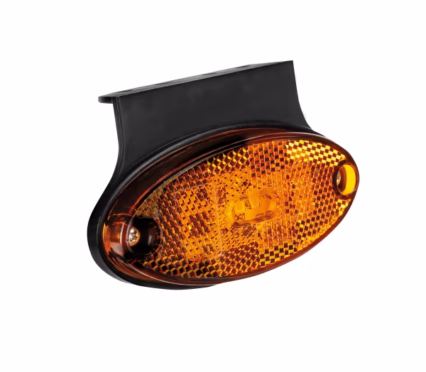 Lampa Luce ingombro con catarifrangente e staffa - 3 Led - 12/24V - Arancio