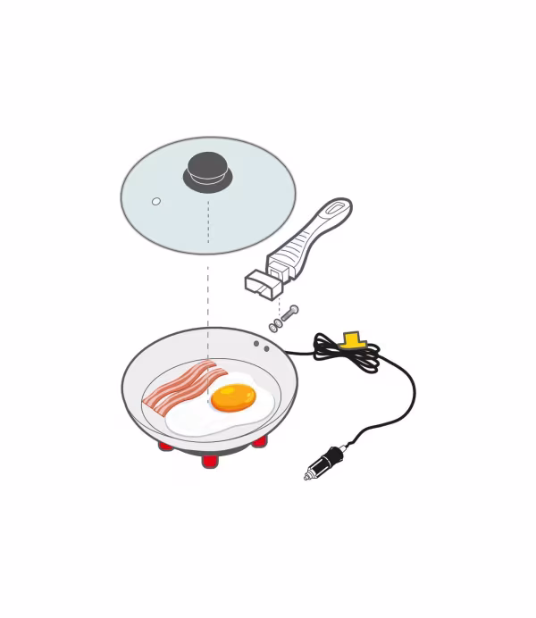 Lampa Electric Frying Pan, padella elettrica - Ø 20 cm - 12V - 180W - 13A