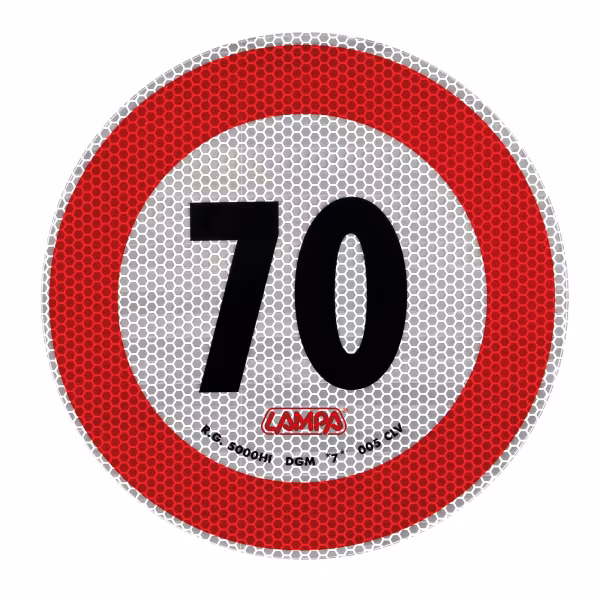 Lampa Contrassegno limite velocità - 70 Km/h