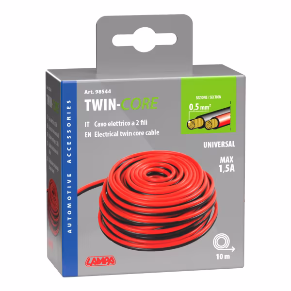 Lampa Cavo elettrico a due fili - 0,5 mm² x 10 m