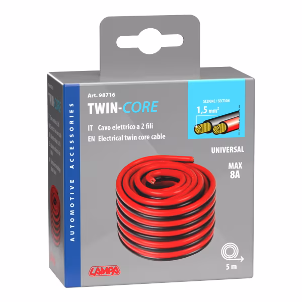 Lampa Cavo elettrico a due fili - 1,5 mm² x 5 m