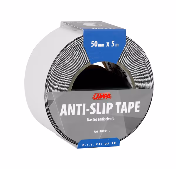 Lampa Nastro antiscivolo adesivo - 50 mm x 5 m - Nero