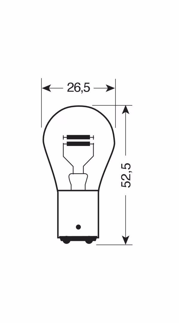 Osram 12V Original Line - 21/5W - BA15d - 1 pz  - Sfuso