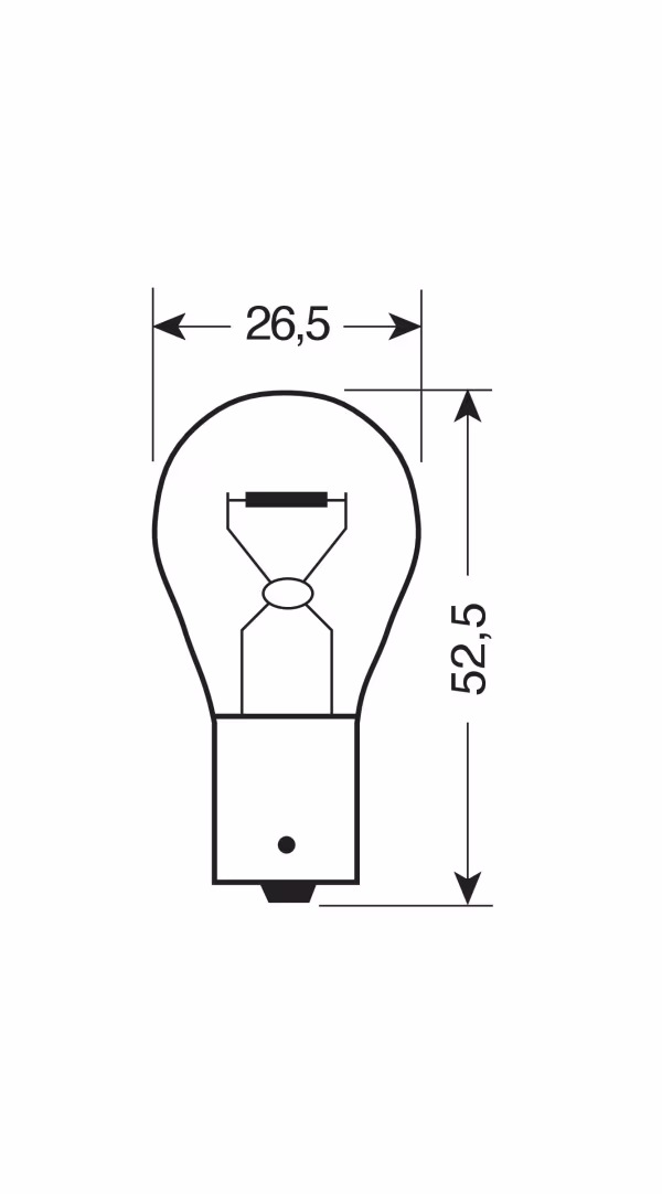 Osram 12V Original Line - P21W - 21W - BA15s - 1 pz  - Sfuso