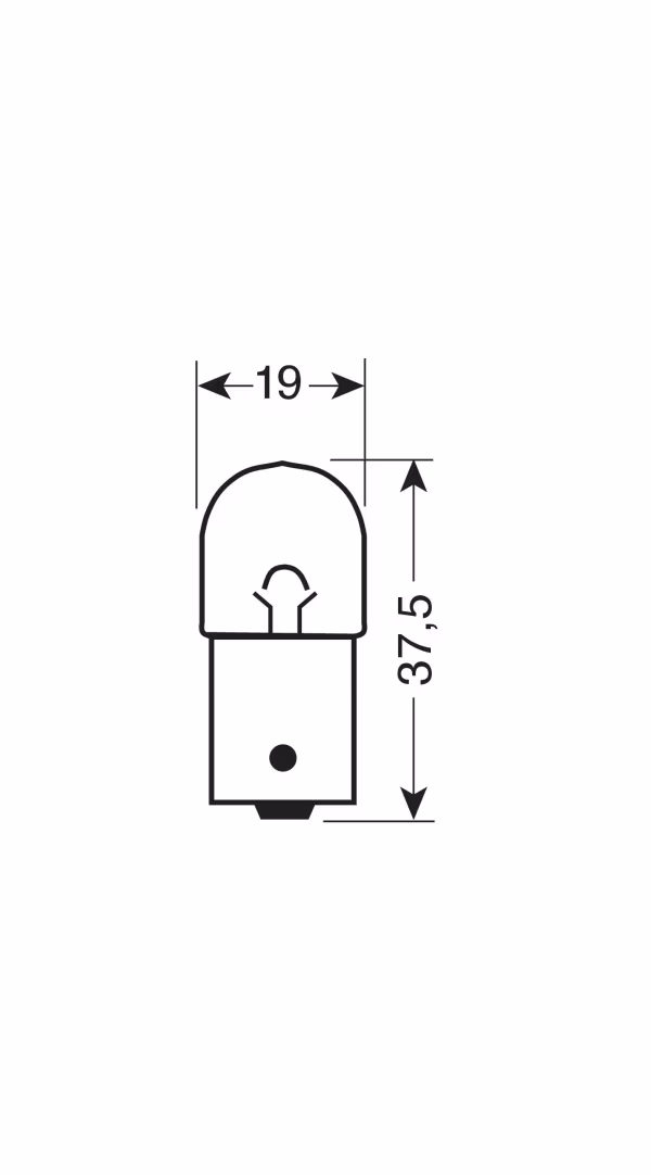 Lampa 12V Lampada sferica - R10W - 10W - BA15s - 10 pz  - Scatola
