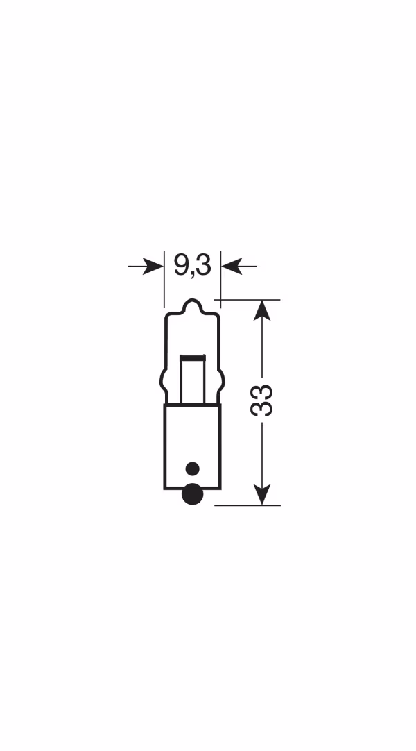 Osram 12V Miniwatt - 5W - BA9s - 1 pz  - Sfuso