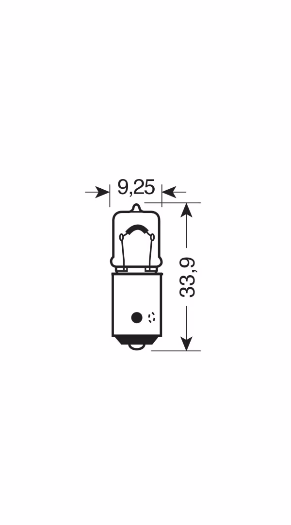 Lampa 12V Lampada alogena micro - H6W - 6W - BAX9s - 2 pz  - Scatola