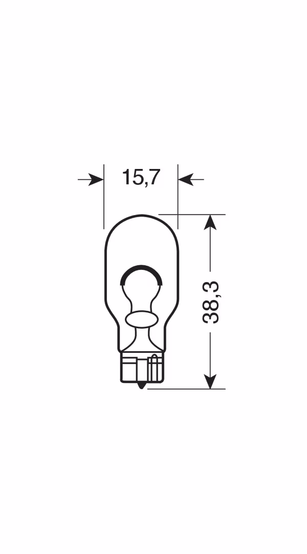 Lampa 12V Lampada con zoccolo vetro - W16W - 16W - W2,1x9,5d - 2 pz  - Scatola