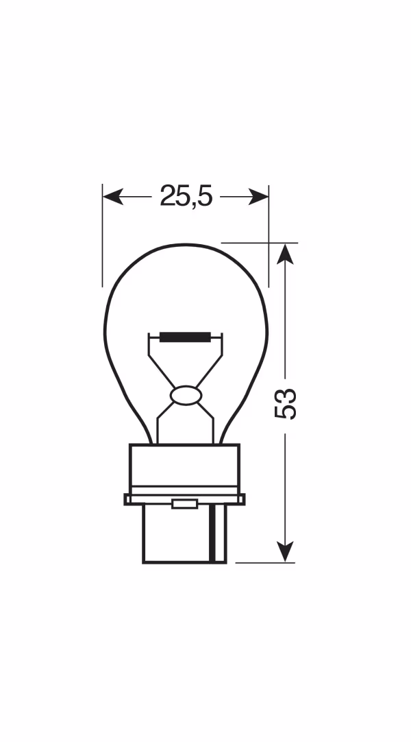 Lampa 12V Lampada 1 filamento - P27W - 27W - W2,5x16d - 10 pz  - Scatola