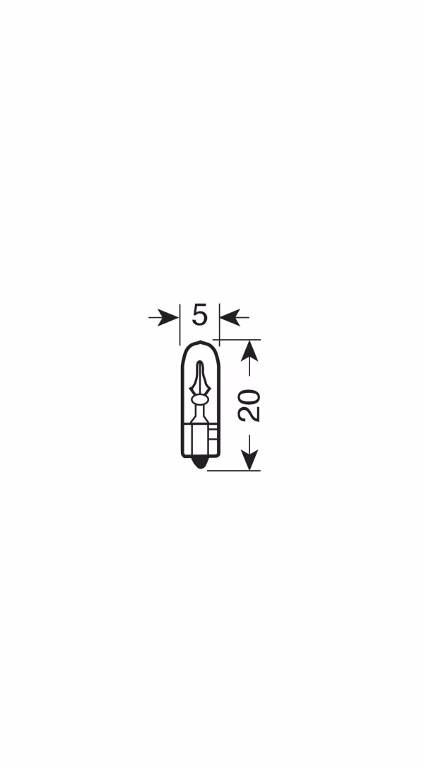 Lampa 12V Lampada con zoccolo vetro - T5 - 1,2W - W2x4,6d - 2 pz  - Scatola