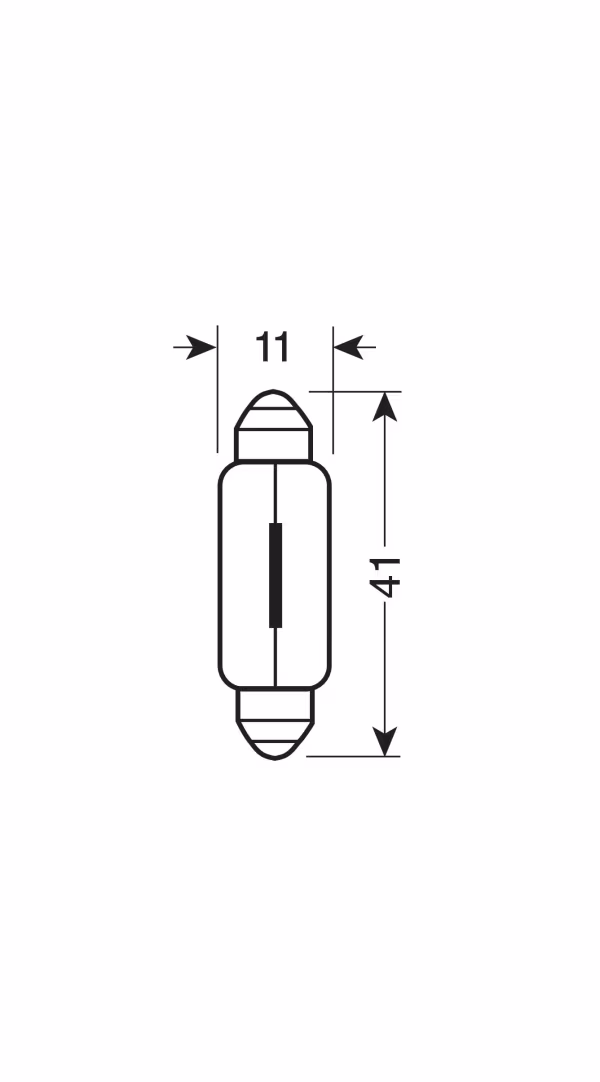 Osram 12V Original Line - 11x41 mm - 10W - SV8,5-8 - 2 pz  - Blister