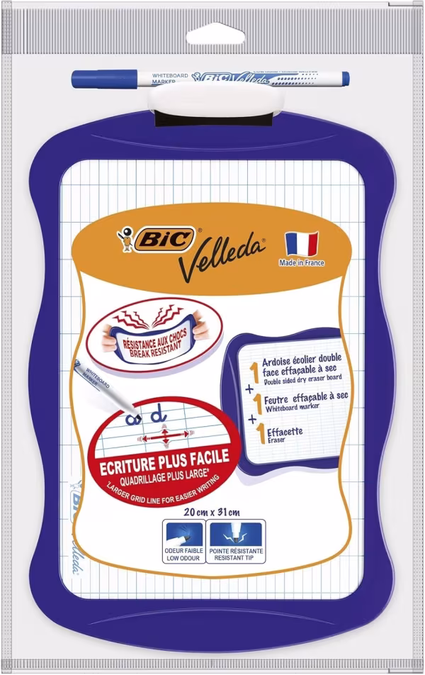 Lampa Bic Lavagna doppia faccia con marcatore e cancellino – 21x31 cm
