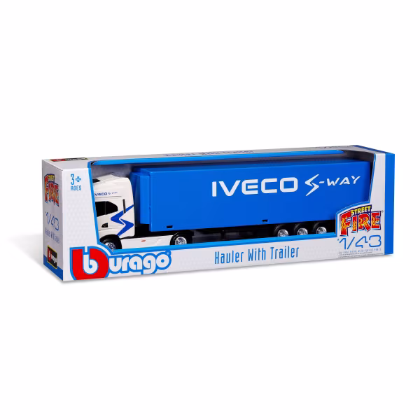Burago Iveco S-Way con rimorchio, Burago, scala 1:43