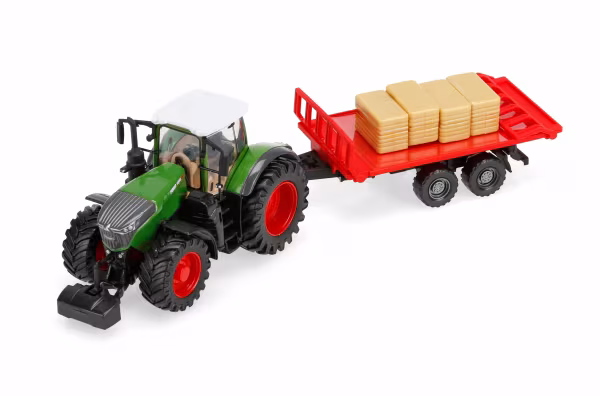Burago Trattore agricolo con rimorchio, Burago, scala 1:43 - 1 pz assortito