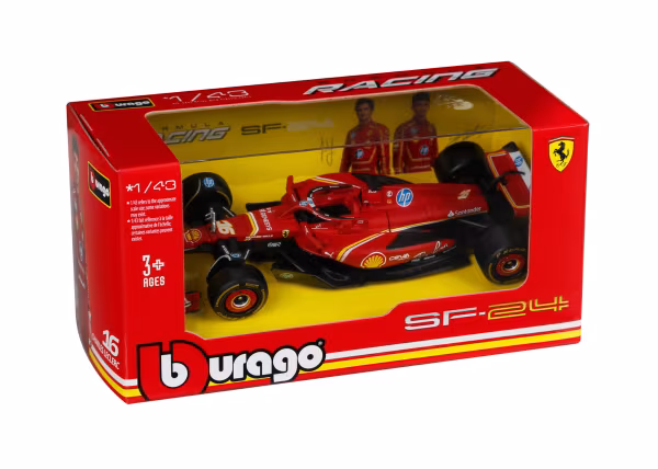 Burago Auto F1, Ferrari SF24 Leclerc, Burago, scala 1:43, scatola vetrina