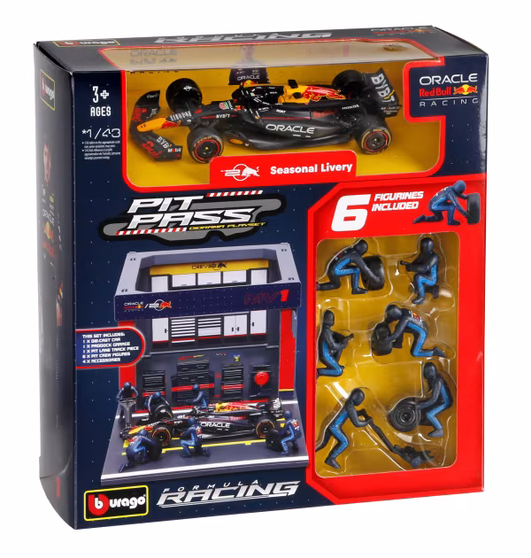 Burago Pit Stop Red Bull RB20 Verstappen, Burago, scala 1:43