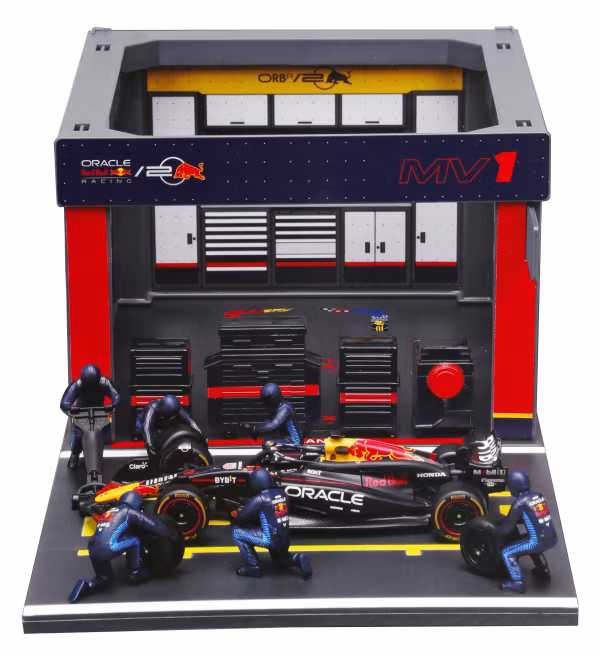 Burago Pit Stop Red Bull RB20 Verstappen, Burago, scala 1:43