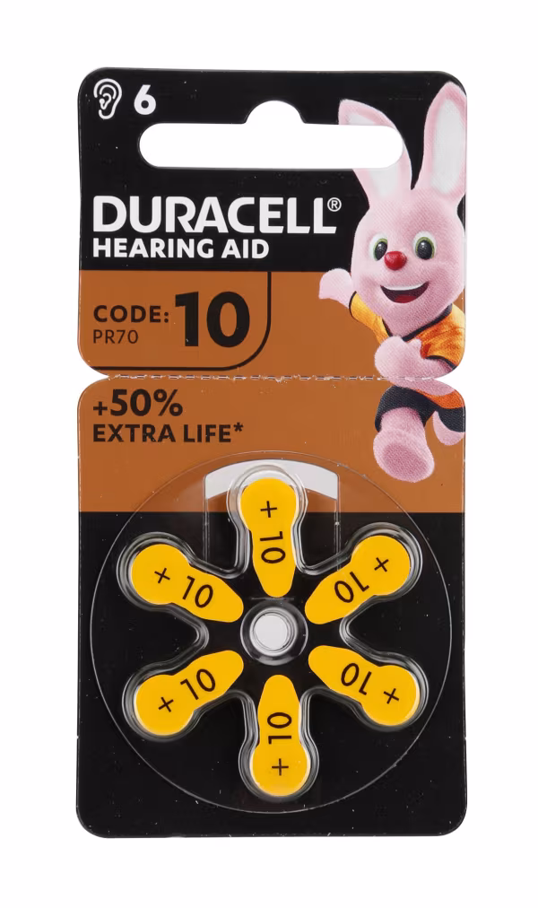 Duracell Duracell Hearing Aid, “10”, 6 pz