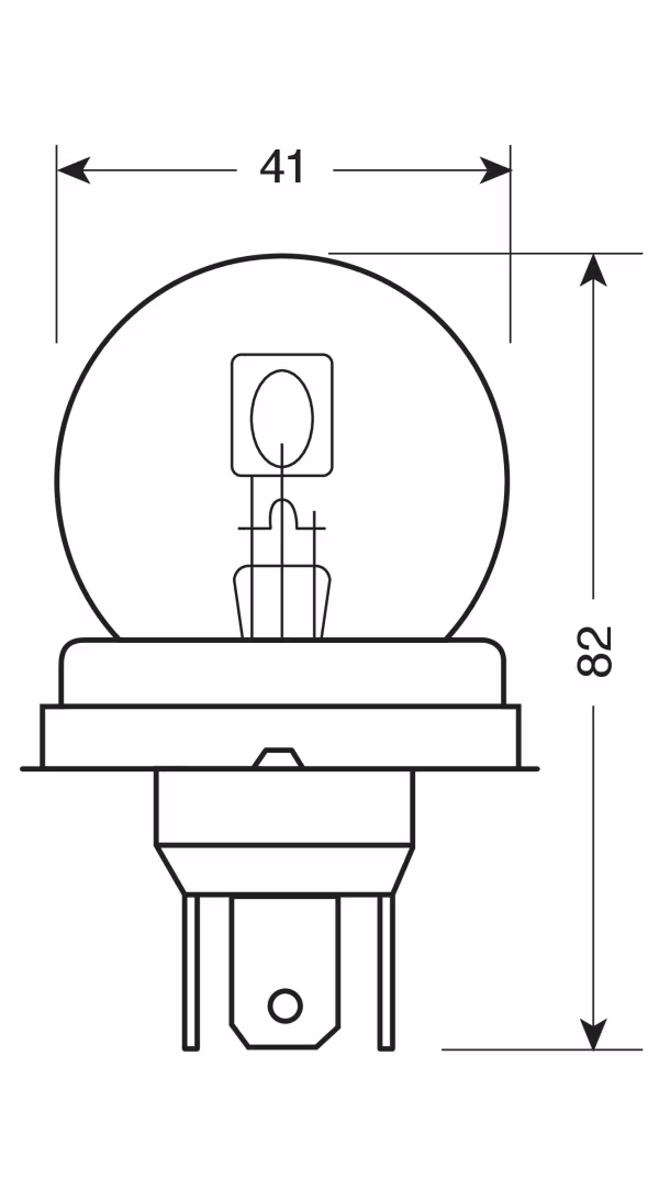 Lampa 12V Lampada asimmetrica biluce - R2 asymmetric - 40/45W - P45t - 1 pz  - Scatola