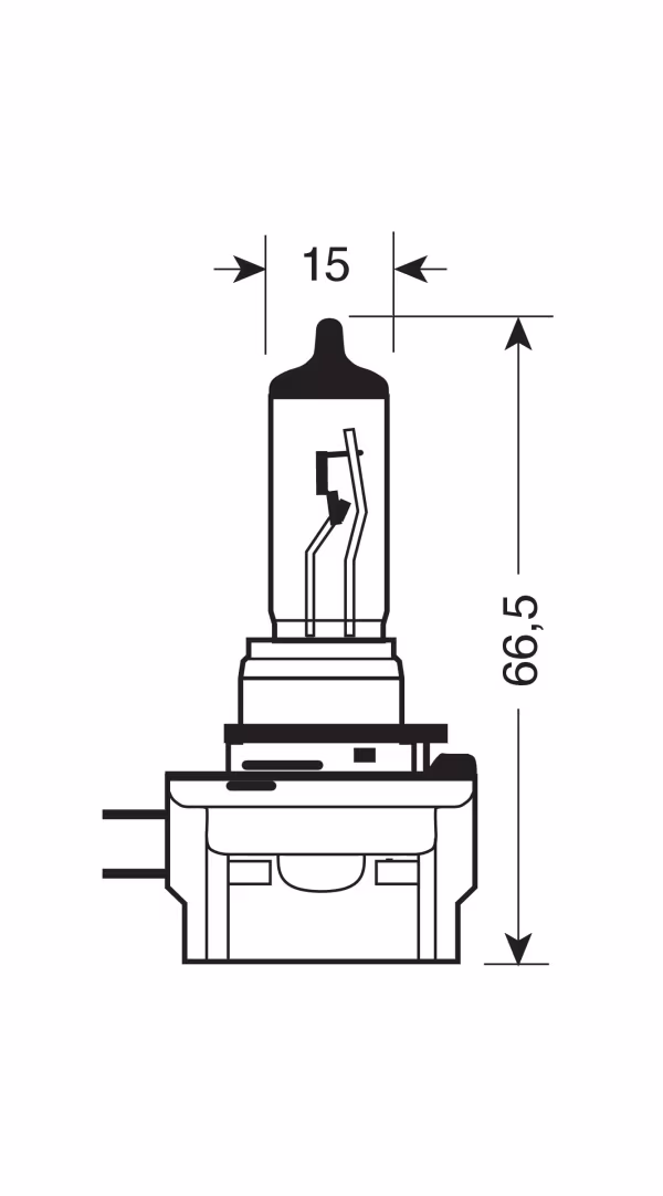 Osram 12V Original Line - H11B - 55W - PGJY19-2 - 1 pz  - Scatola