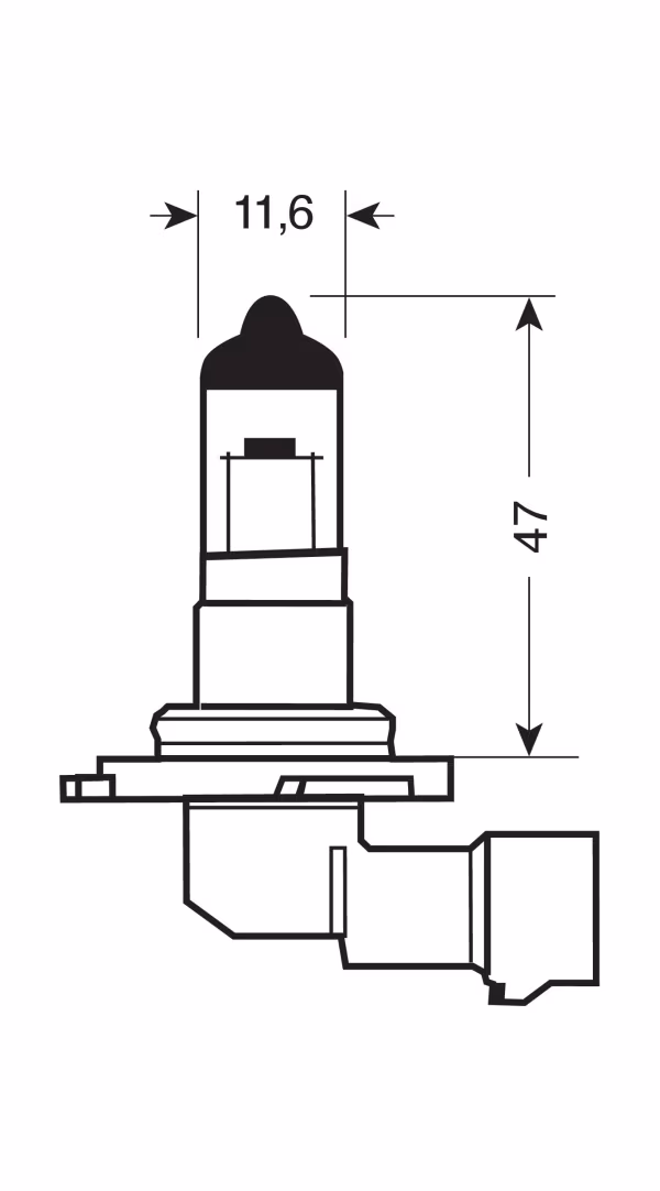 Lampa 12V Lampada alogena - H12 - 53W - PZ20d - 1 pz  - Scatola