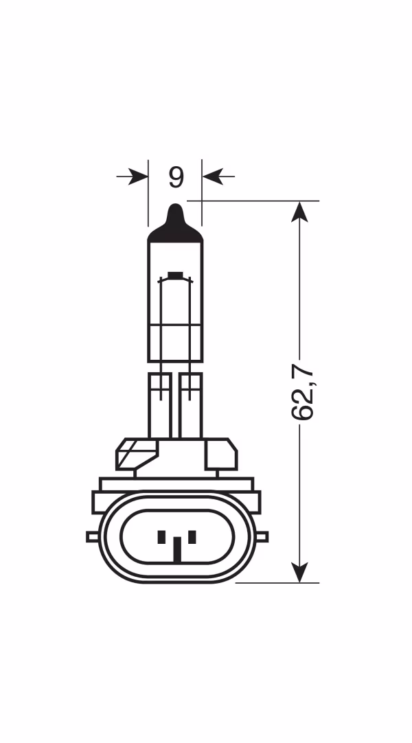 Osram 12V Original Line - H27/2 - 27W - PGJ13 - 1 pz  - Scatola