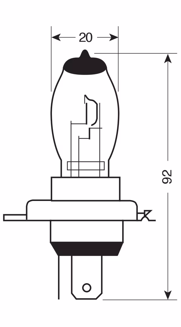 Pilot 12V Lampada alogena Xenium Race - H4 - 60/55W - P43t - 2 pz  - Scatola