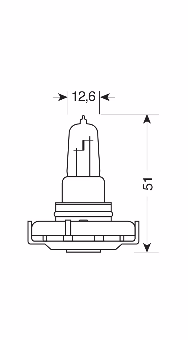 Lampa 12V Lampada alogena - PSY24W - 24W - PG20-4 - 1 pz  - D/Blister - Arancio