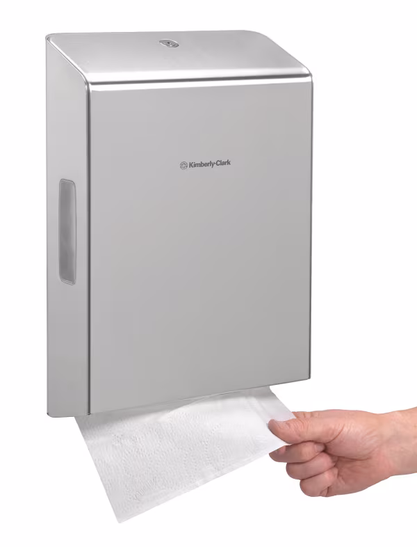 Lampa Dispenser in acciaio inox per asciugamani in carta intercalati con piega a “Z”