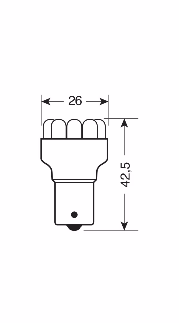 Pilot 12V Lampada Multi-Led 11 Led - (PY21W) - BAU15s - 1 pz  - Scatola - Arancio