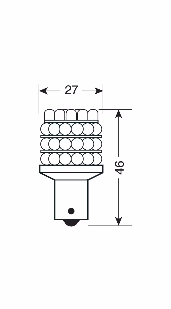 Pilot 12V Lampada Multi-Led 36 Led - (P21W) - BA15s - 1 pz  - D/Blister
