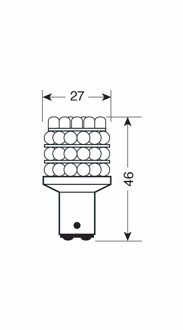 Pilot 12V Lampada Multi-Led 36 Led - (P21/5W) - BAY15d - 1 pz  - D/Blister - Rosso