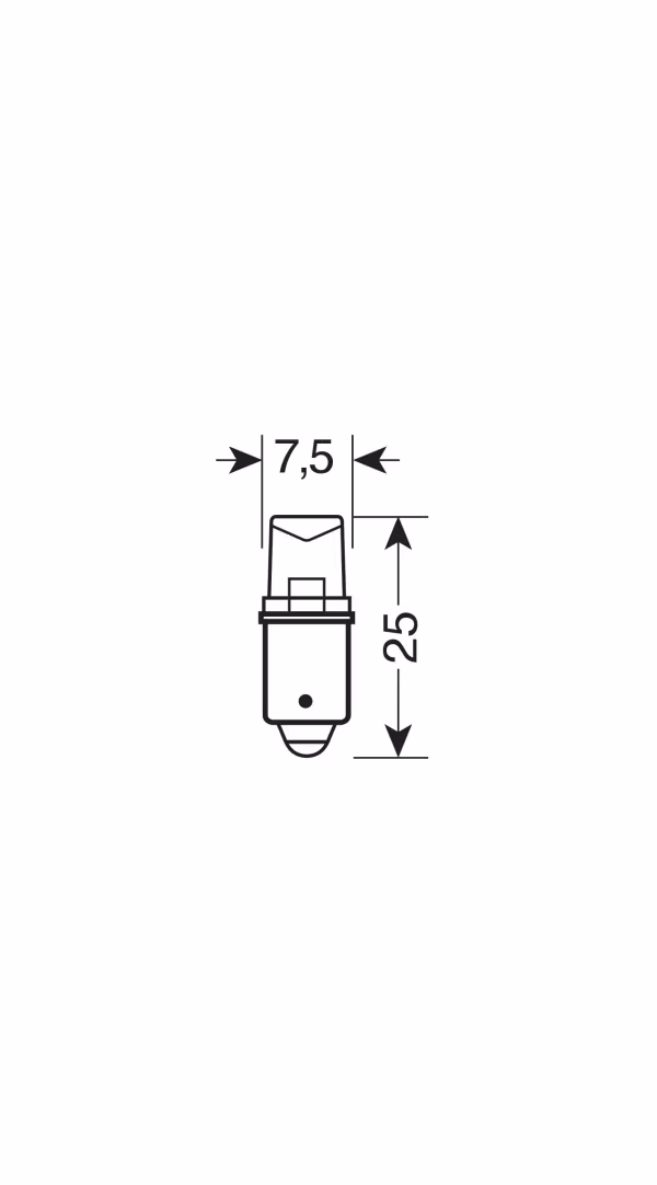 Pilot 12V Led Series - 1 Led - (T4W) - BA9s - 2 pz