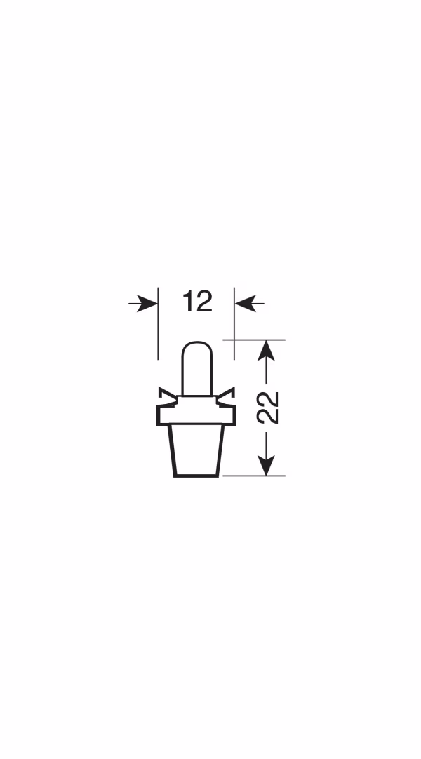 Pilot 12V Lampada cruscotto 1 Led - B8,5d - 2 pz  - Scatola