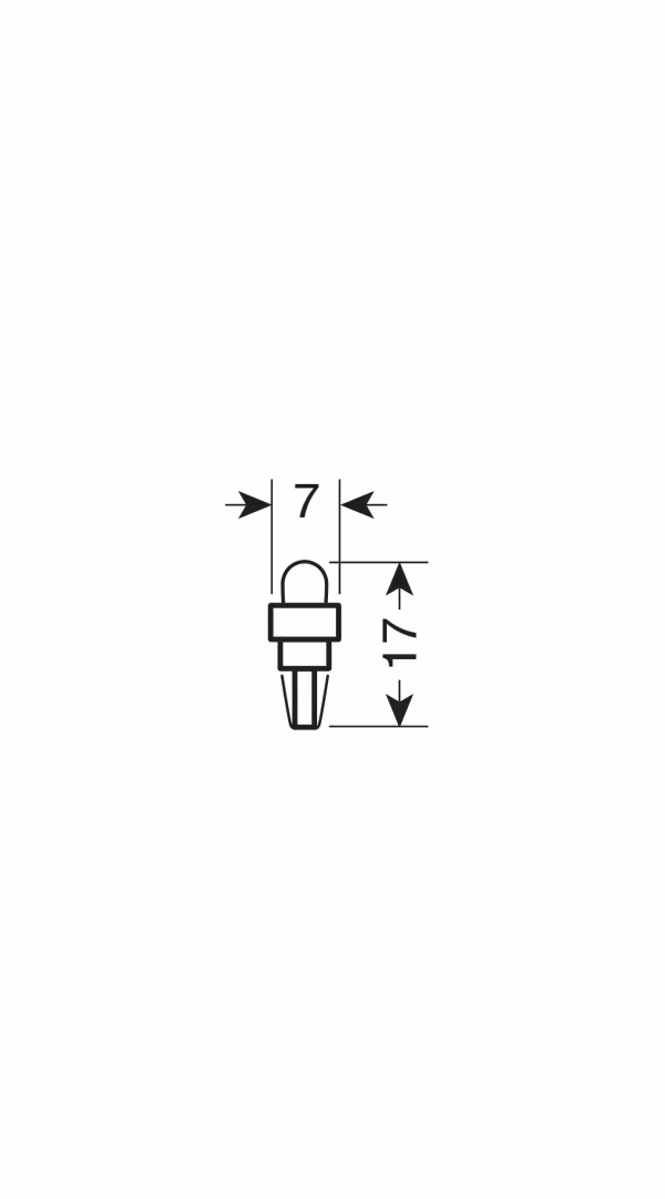 Pilot 12V Kit Lampade cruscotto 1 Led - (T5) - W2x4,6d - 5 pz