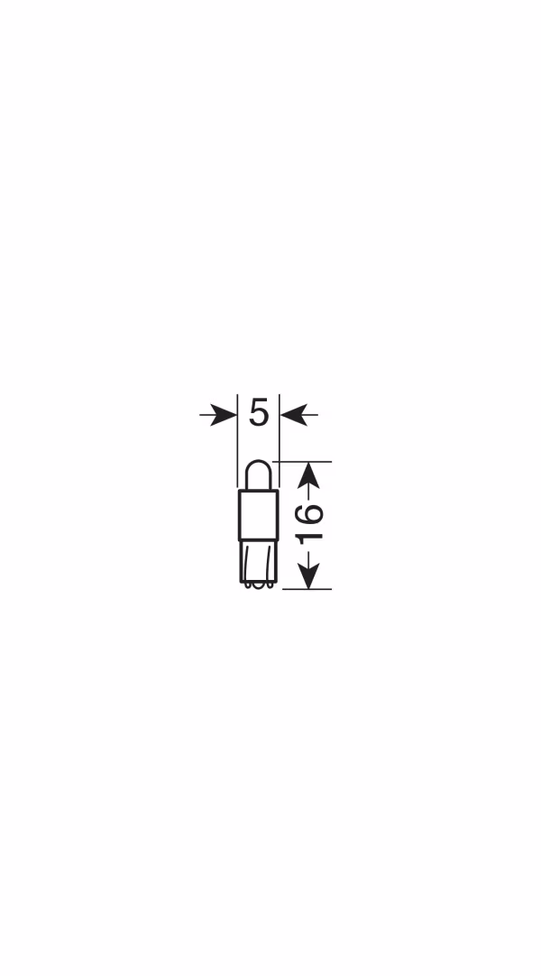 Pilot 12V Kit Lampade cruscotto 1 Led - (T3) - W2x4,6d - 5 pz