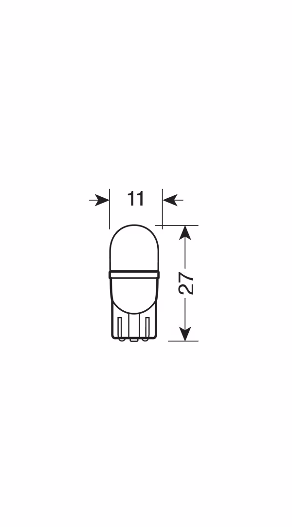 Pilot 12V Colour-Led, lampada 1 Led - (T10) - W2,1x9,5d - 2 pz