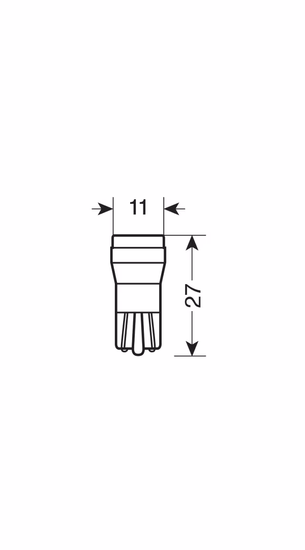 Pilot 12V Hyper-Led 2 - 1 SMD x 2 chips - (T10) - 1W - W2,1x9,5d - 2 pz