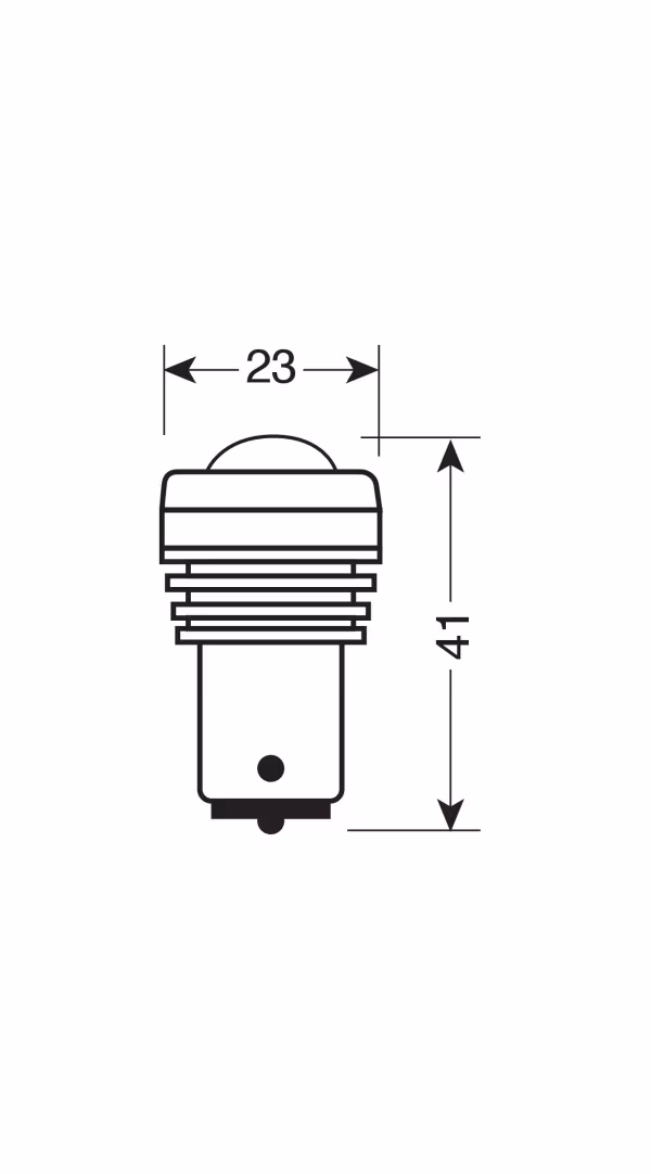 Pilot 12V Led Series - 2 super chips + 3 chips - (P21W) - BA15s - 1 pz  - D/Blister - Bianco