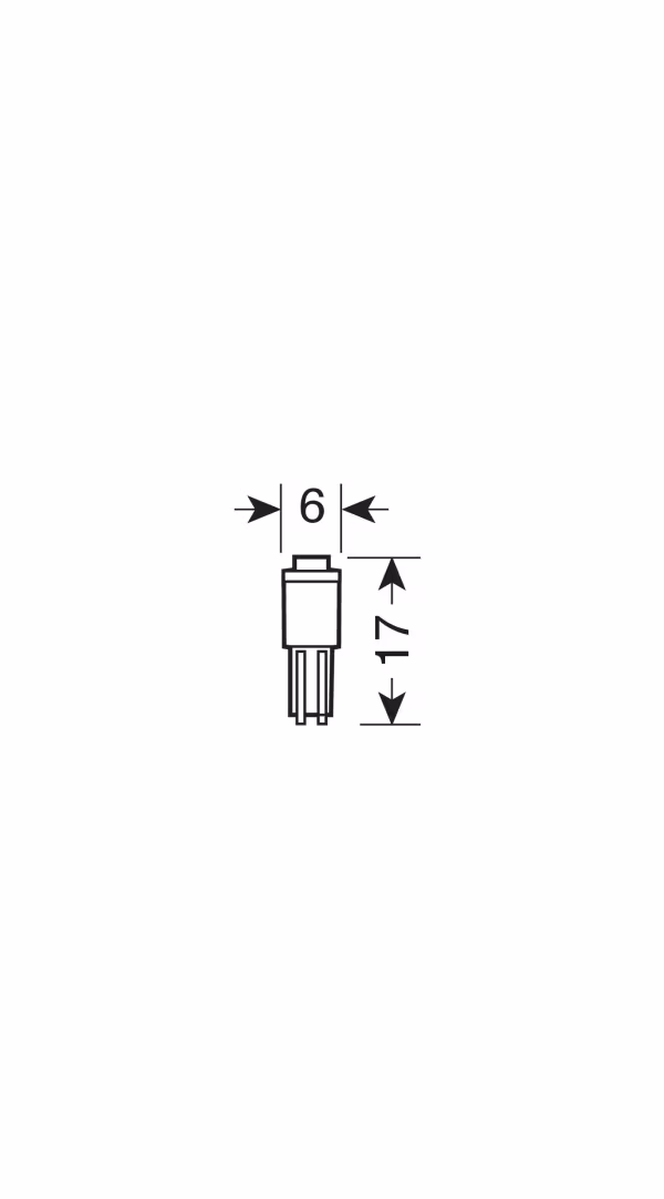 Pilot 12V Hyper-Led 2 - 1 SMD x 2 chips - (T5) - W2x4,6d - 2 pz